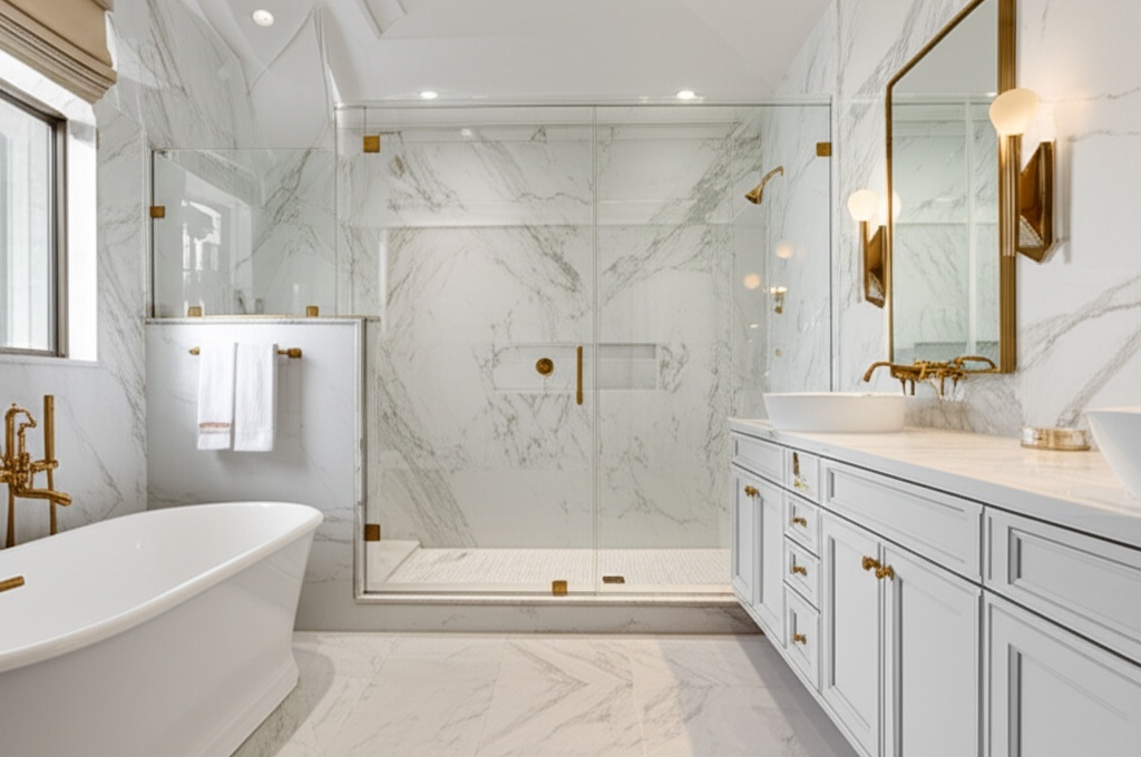 Luxury spa-like bathroom remodel Rosenberg 2025