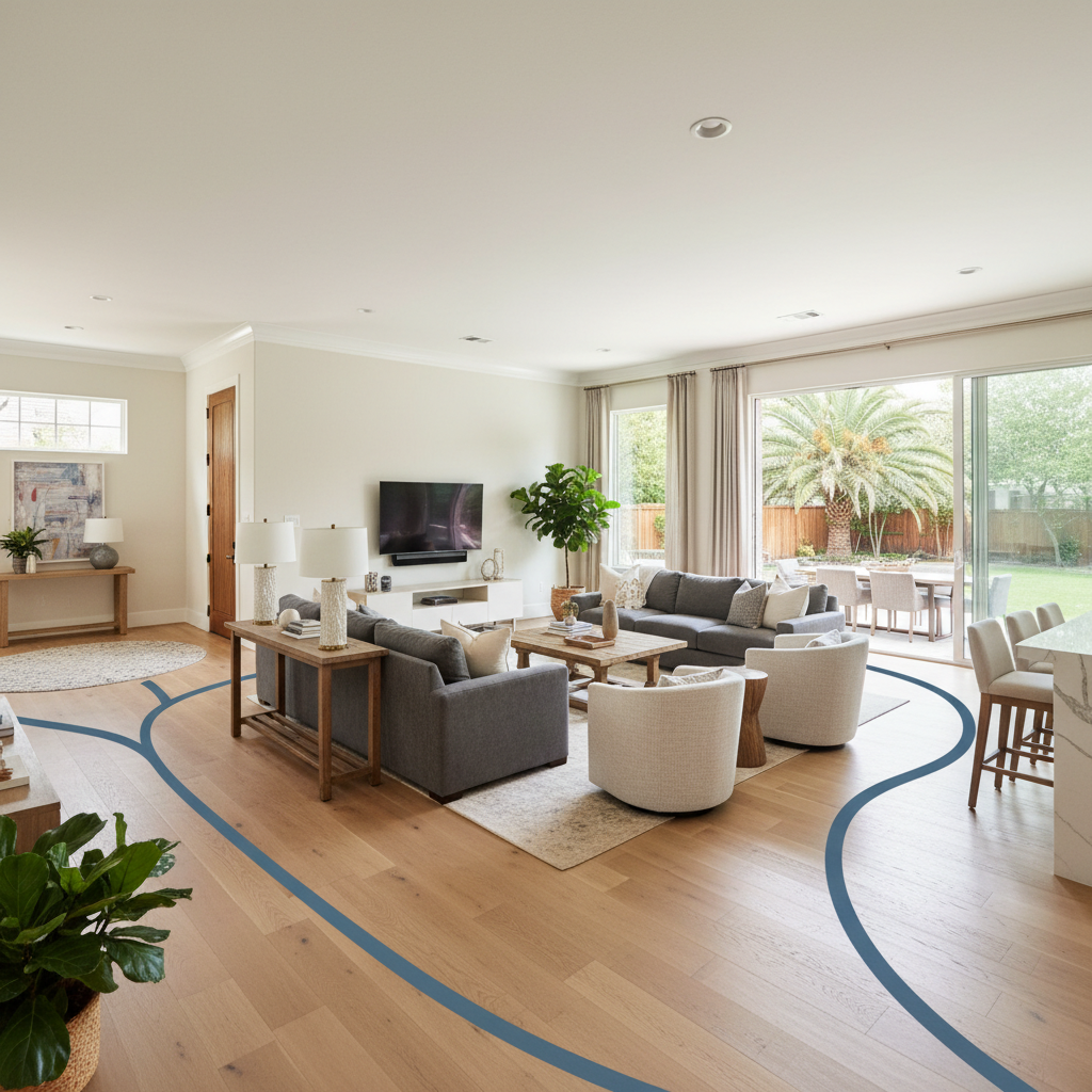 Furniture & Traffic Flow Planning - Tell Projects Rosenberg TX